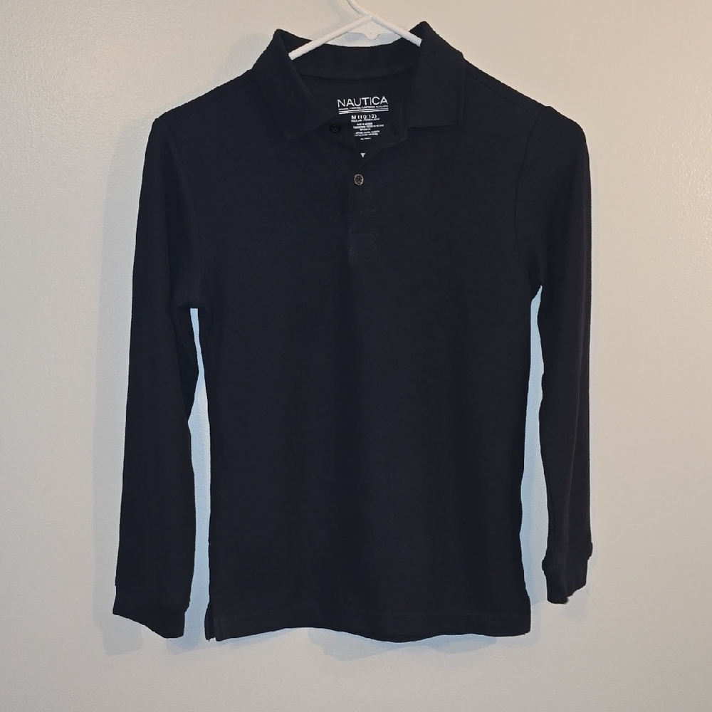Nautica Kids Long Sleeve Polo in Navy NWOT Never Warn LOT O